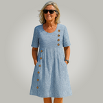 Adeline | Striped Summer Midi Dress