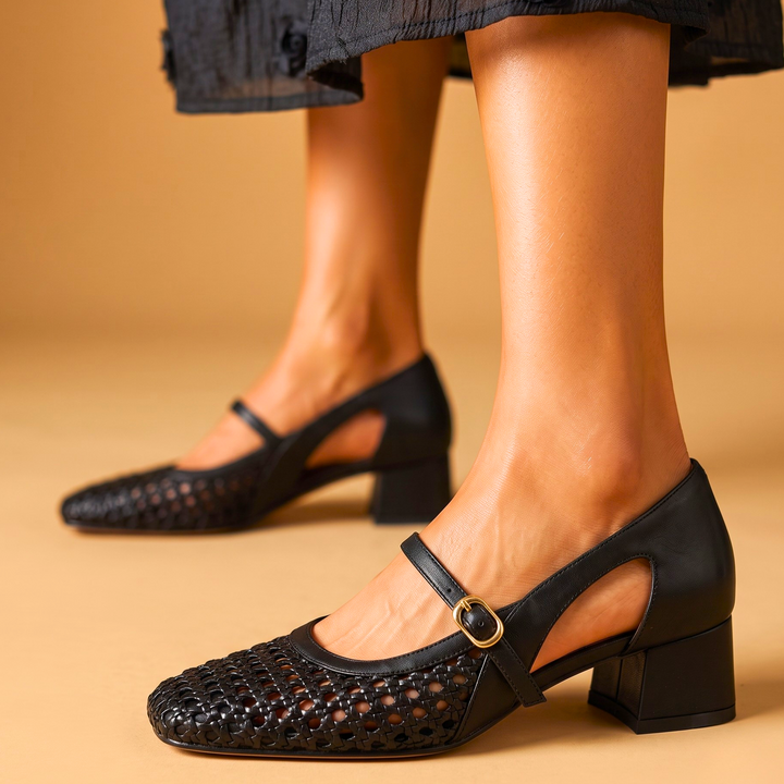 Sienna Woven Mary Janes