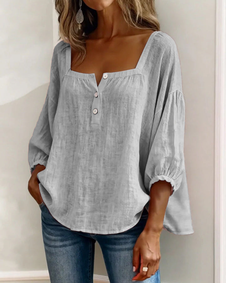 Fiona - Breezy Cotton Linen Blouse