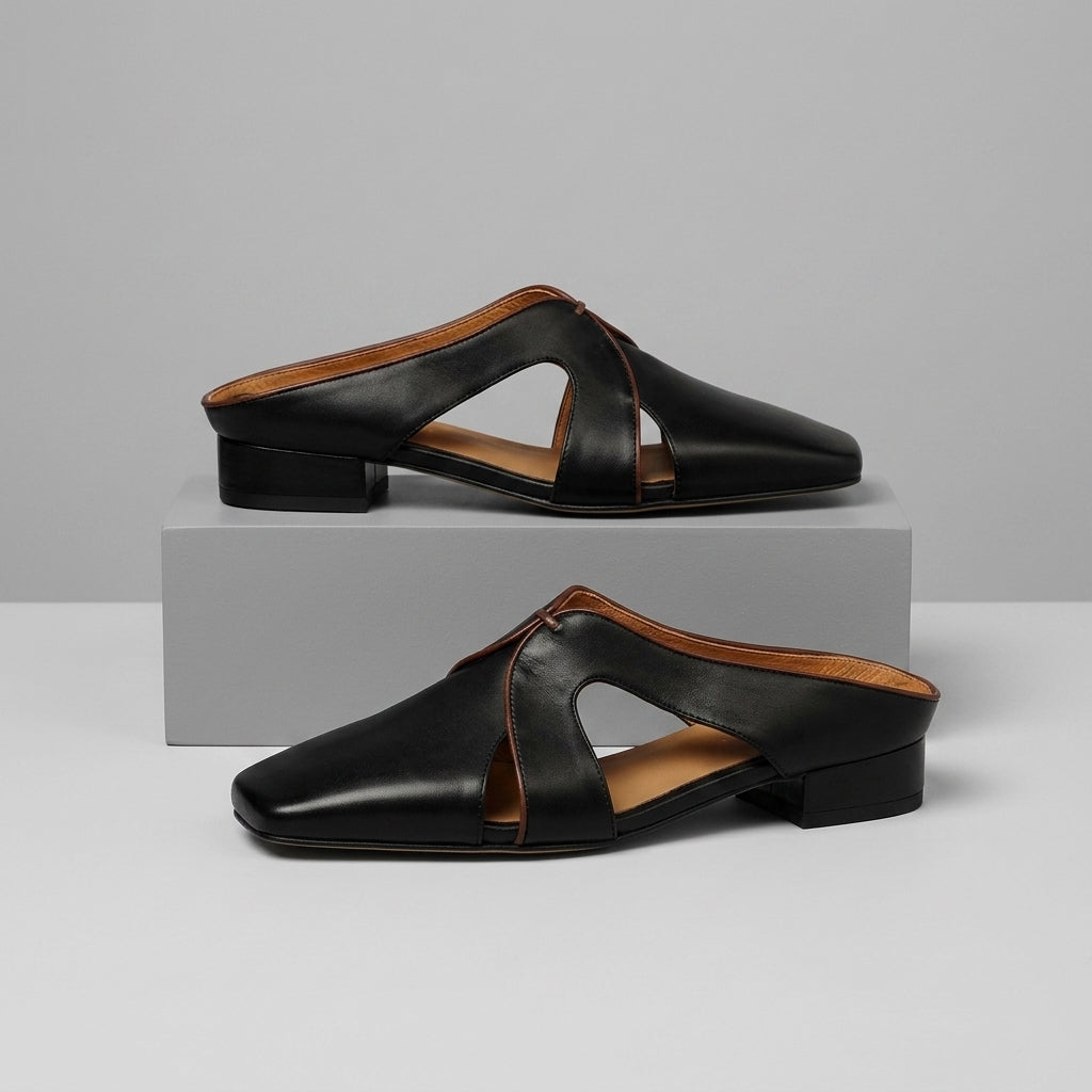 Lori Cutout Square Toe Mule