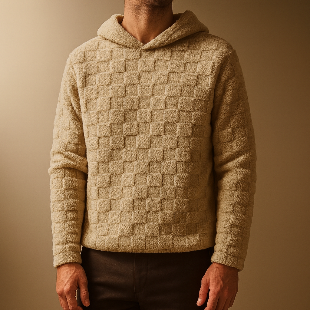 Alveron | Soft checker-patterned hoodie