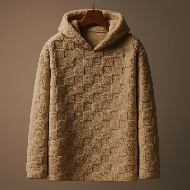 Alveron | Soft checker-patterned hoodie