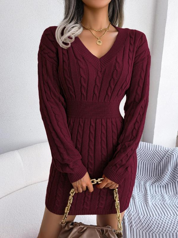 Hailey |  Cozy V-Neck Knitted Dress