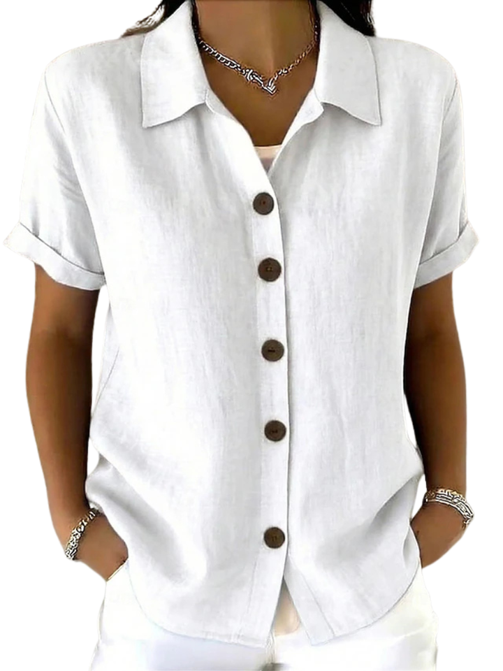 Dianna - Relaxed Short Sleeve Blouse