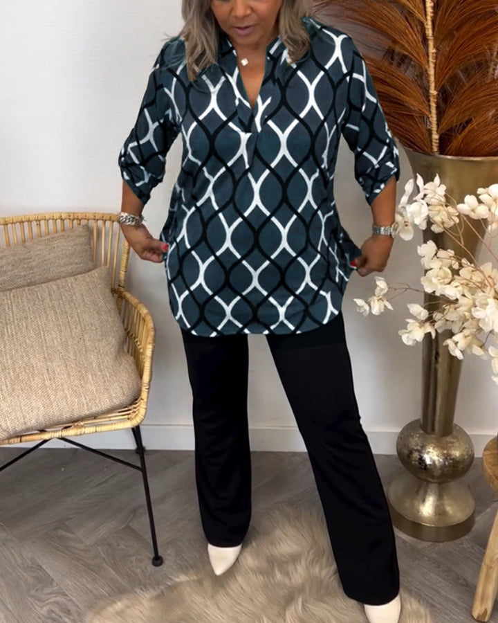 Alisha - Graphic Print Blouse