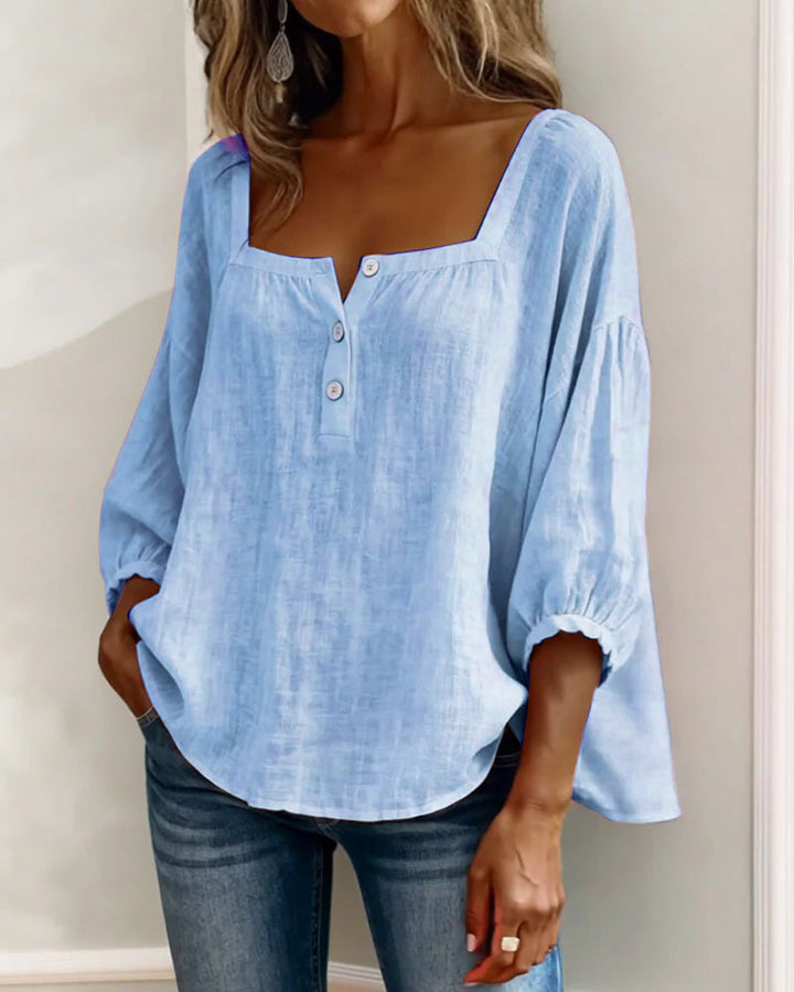 Fiona - Breezy Cotton Linen Blouse
