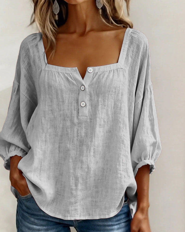 Fiona - Breezy Cotton Linen Blouse