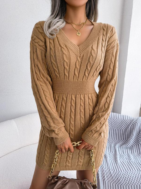 Hailey |  Cozy V-Neck Knitted Dress