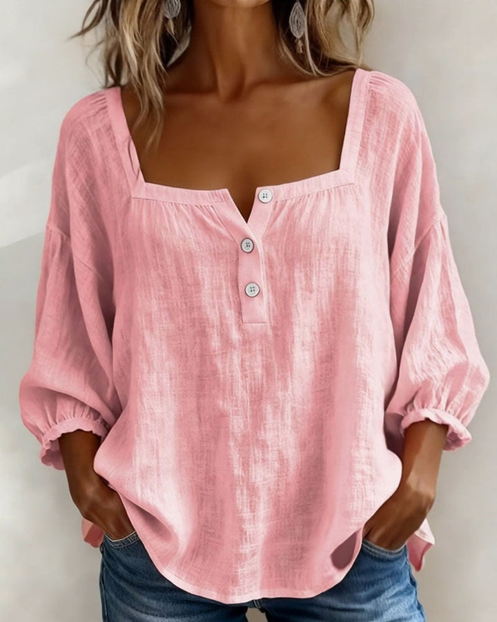 Fiona - Breezy Cotton Linen Blouse
