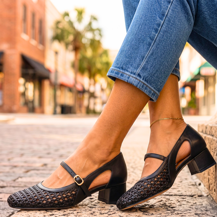 Sienna Woven Mary Janes
