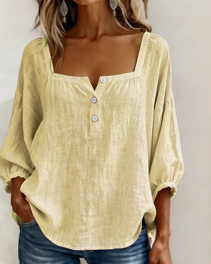 Fiona - Breezy Cotton Linen Blouse