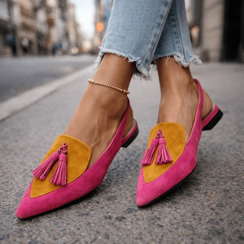 Lorena sandals with straps and tassels