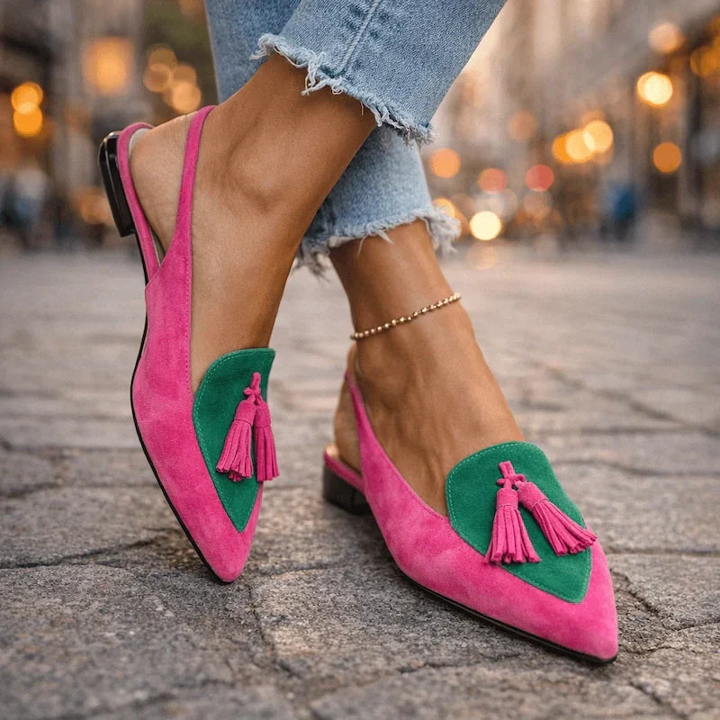 Lorena sandals with straps and tassels