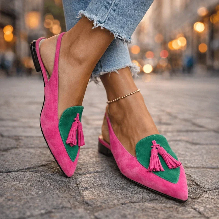 Lorena sandals with straps and tassels