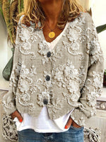 Elina | Embroidered Floral Cardigan