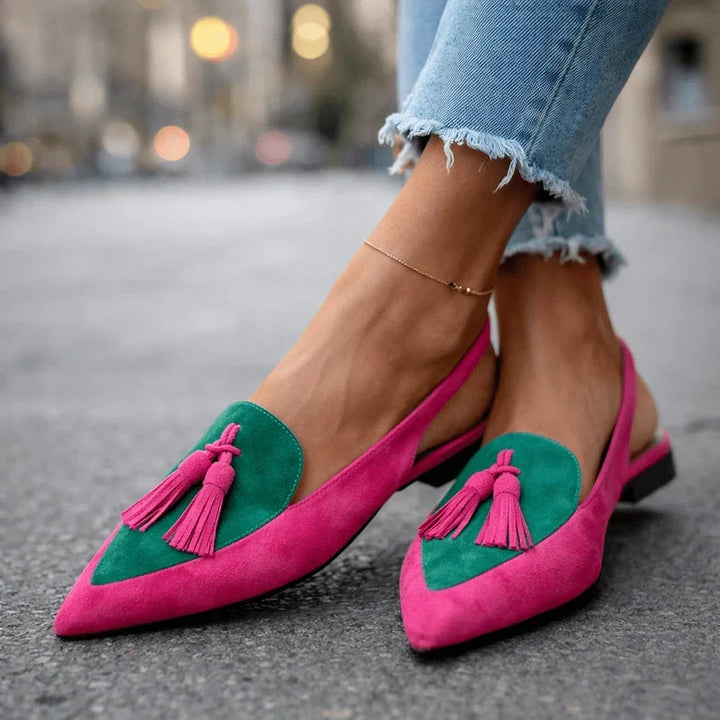 Lorena sandals with straps and tassels