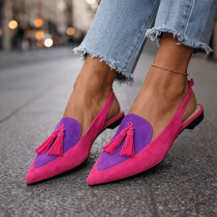 Lorena sandals with straps and tassels