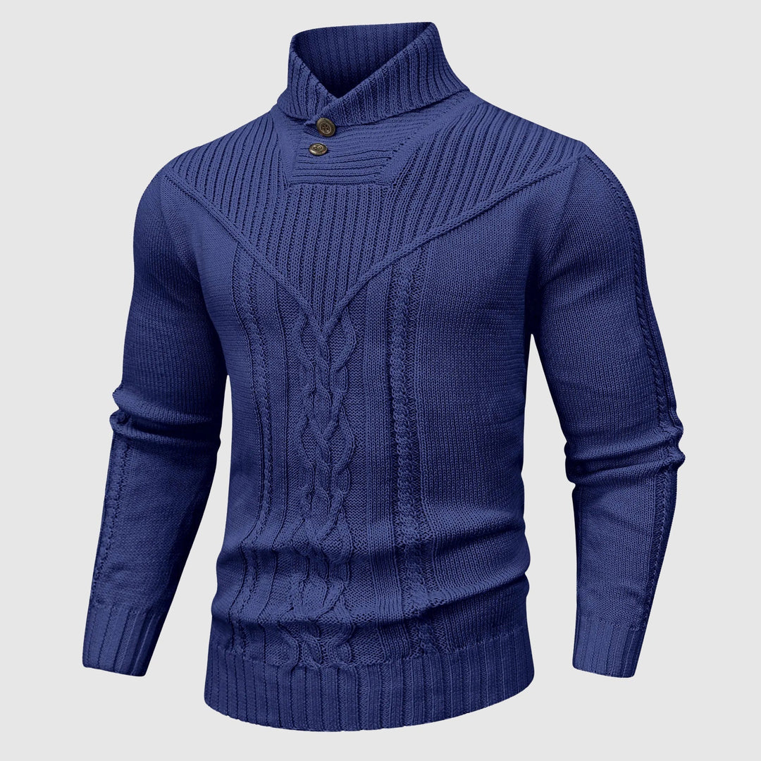 Alessandro | Veneti Tailored Sweater with Stand-Up Collar 1