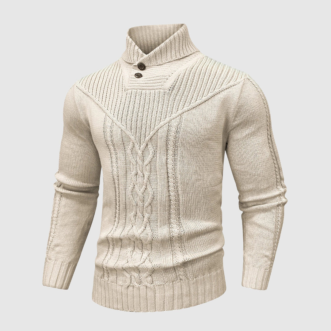 Alessandro | Veneti Tailored Sweater with Stand-Up Collar 3