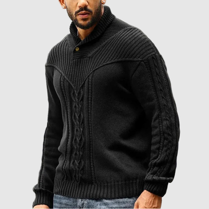 Alessandro | Veneti Tailored Sweater with Stand-Up Collar 6