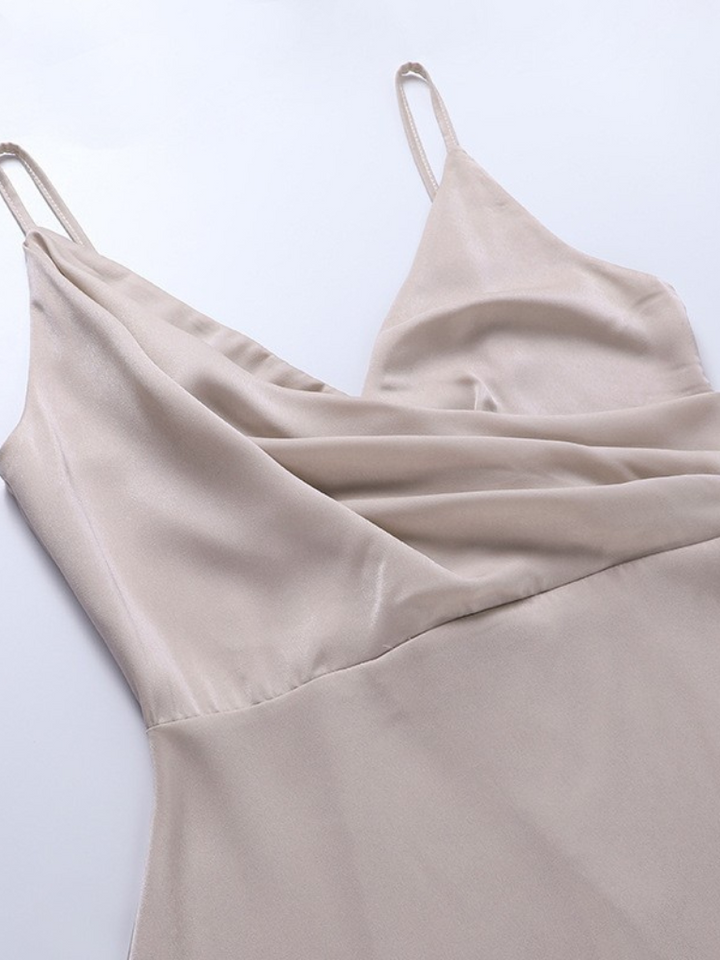 Amalia | Long Sleeve Satin Maxi Dress 7