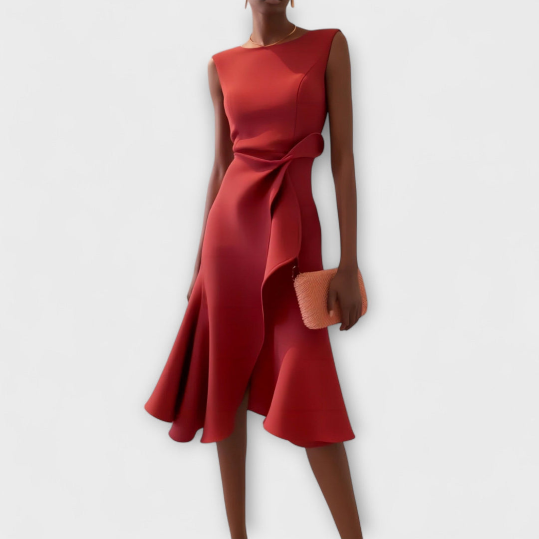 Ariane | Women's Asymmetrical Midi Dress 0