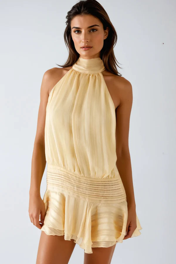 Barret | Elegant Halter Neck Cocktail Dress 0