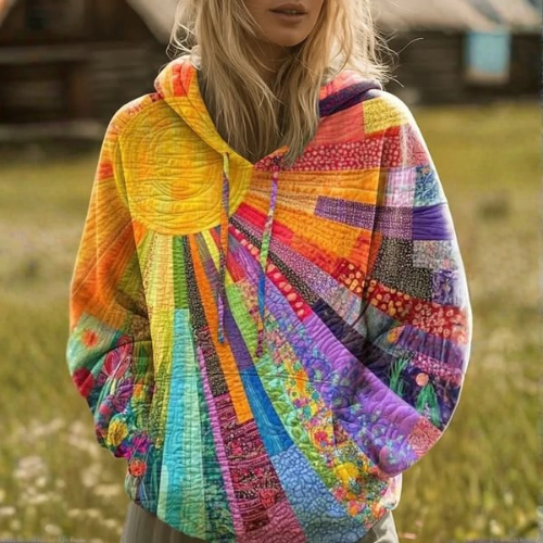 Amanda | Wildflower Quilted Hoodie
