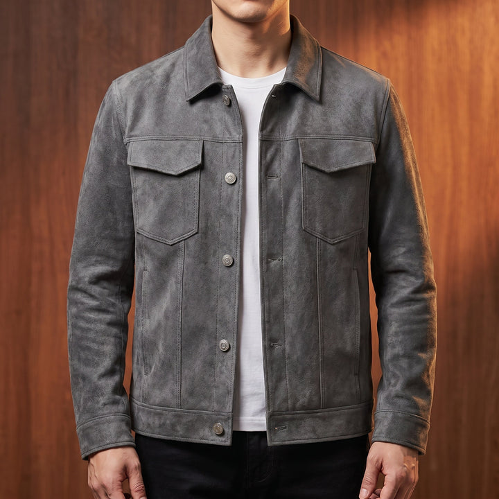 CLASSIC SUEDE UTILITY JACKET