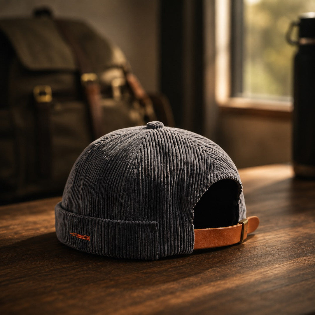 CORDUROY ROLLED DOCKER CAP