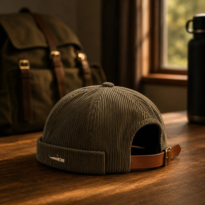 CORDUROY ROLLED DOCKER CAP