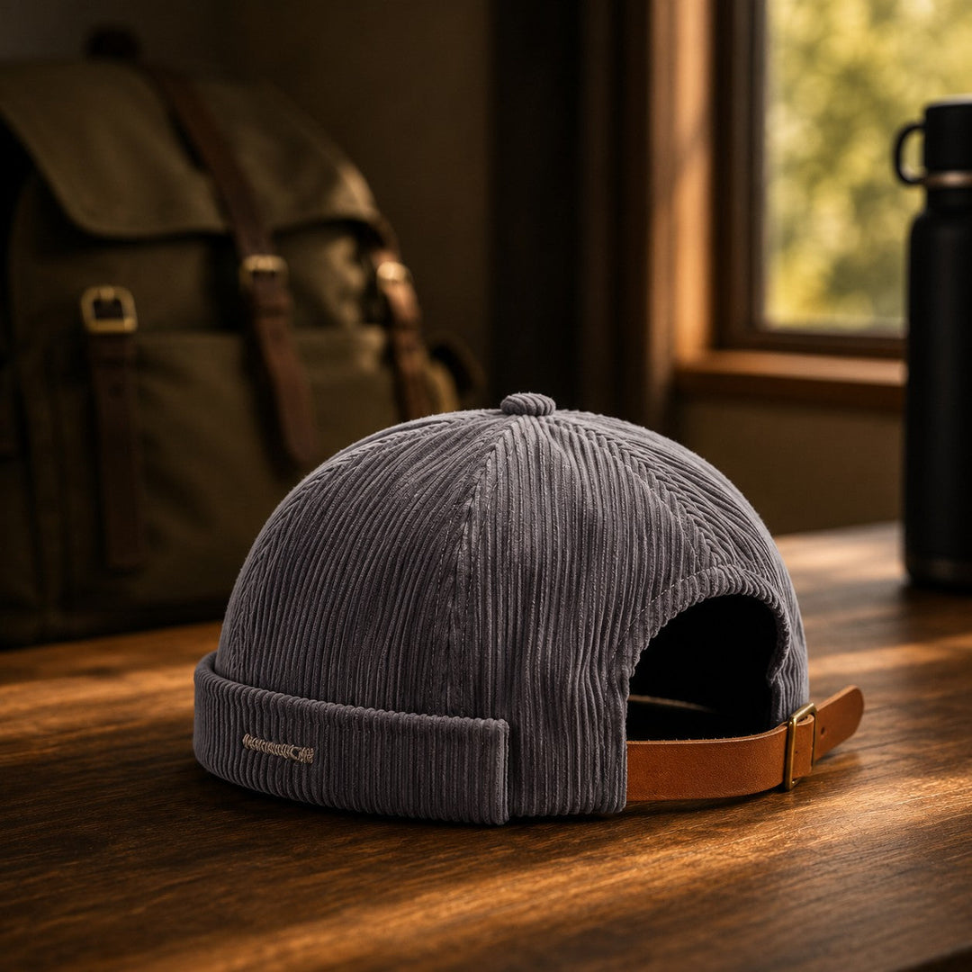 CORDUROY ROLLED DOCKER CAP