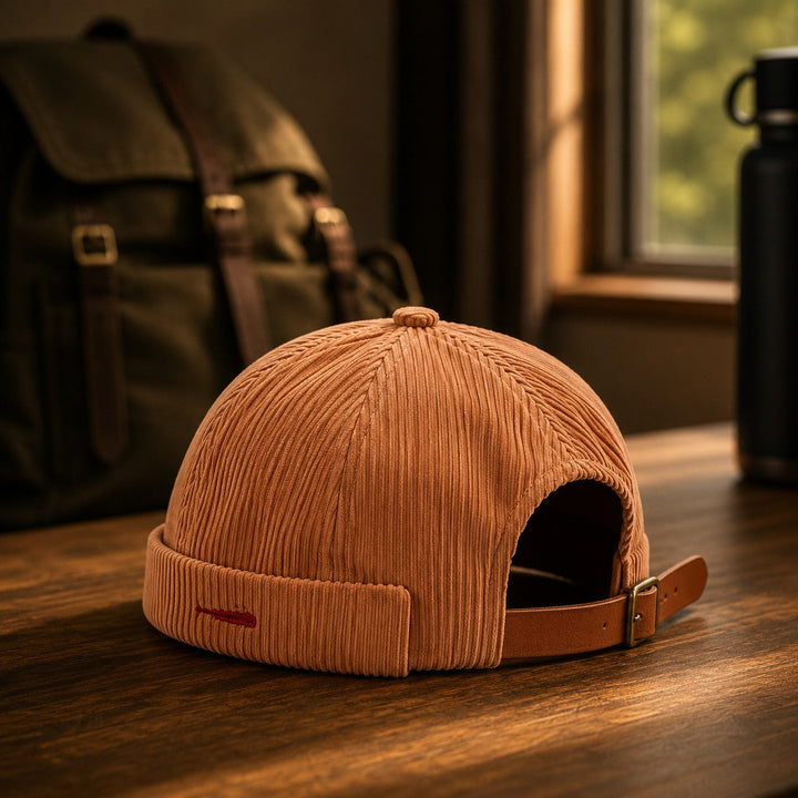 CORDUROY ROLLED DOCKER CAP