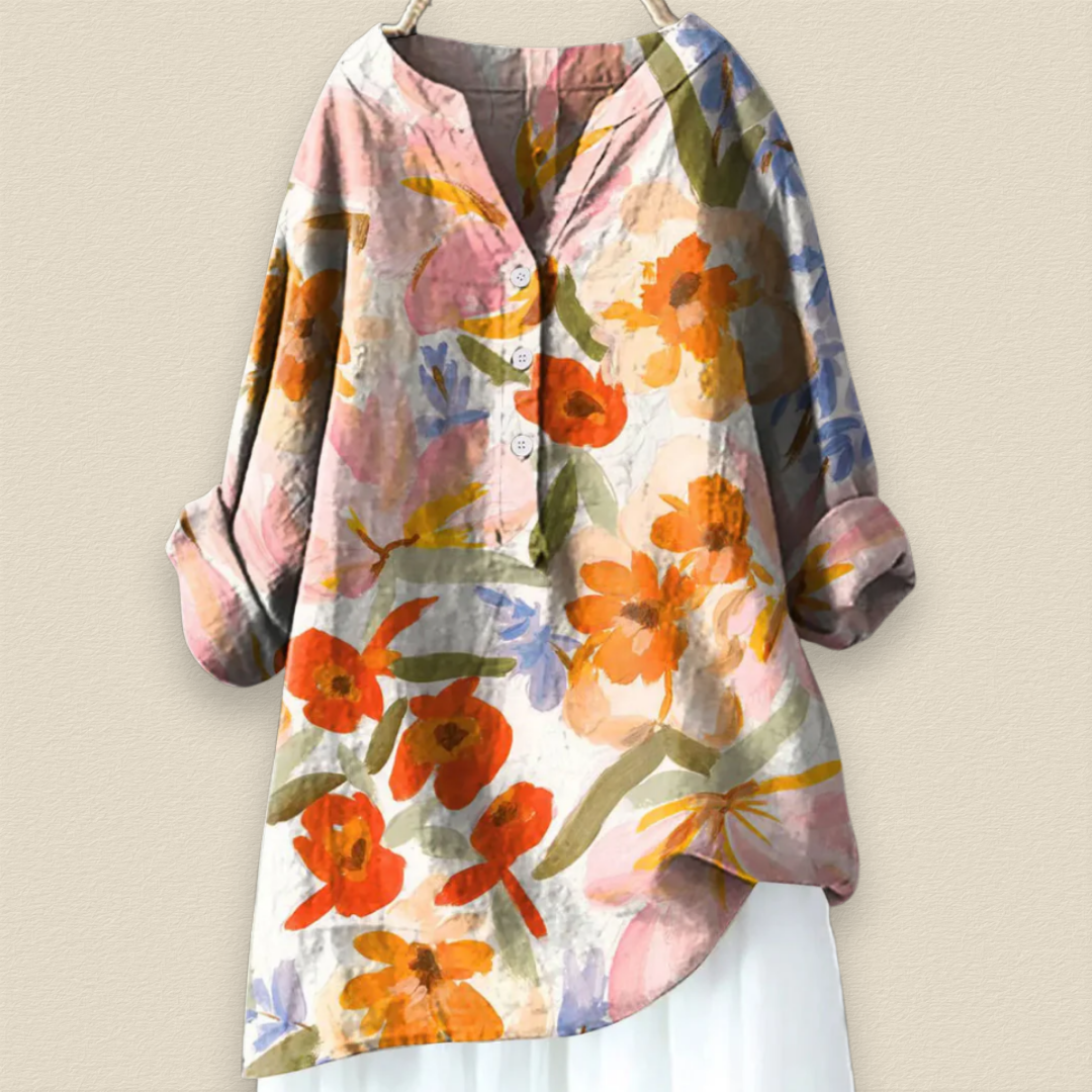Camille | Womens Floral Blouse 0