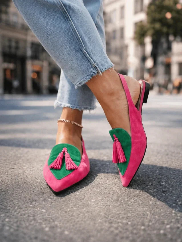 Lorena sandals with straps and tassels