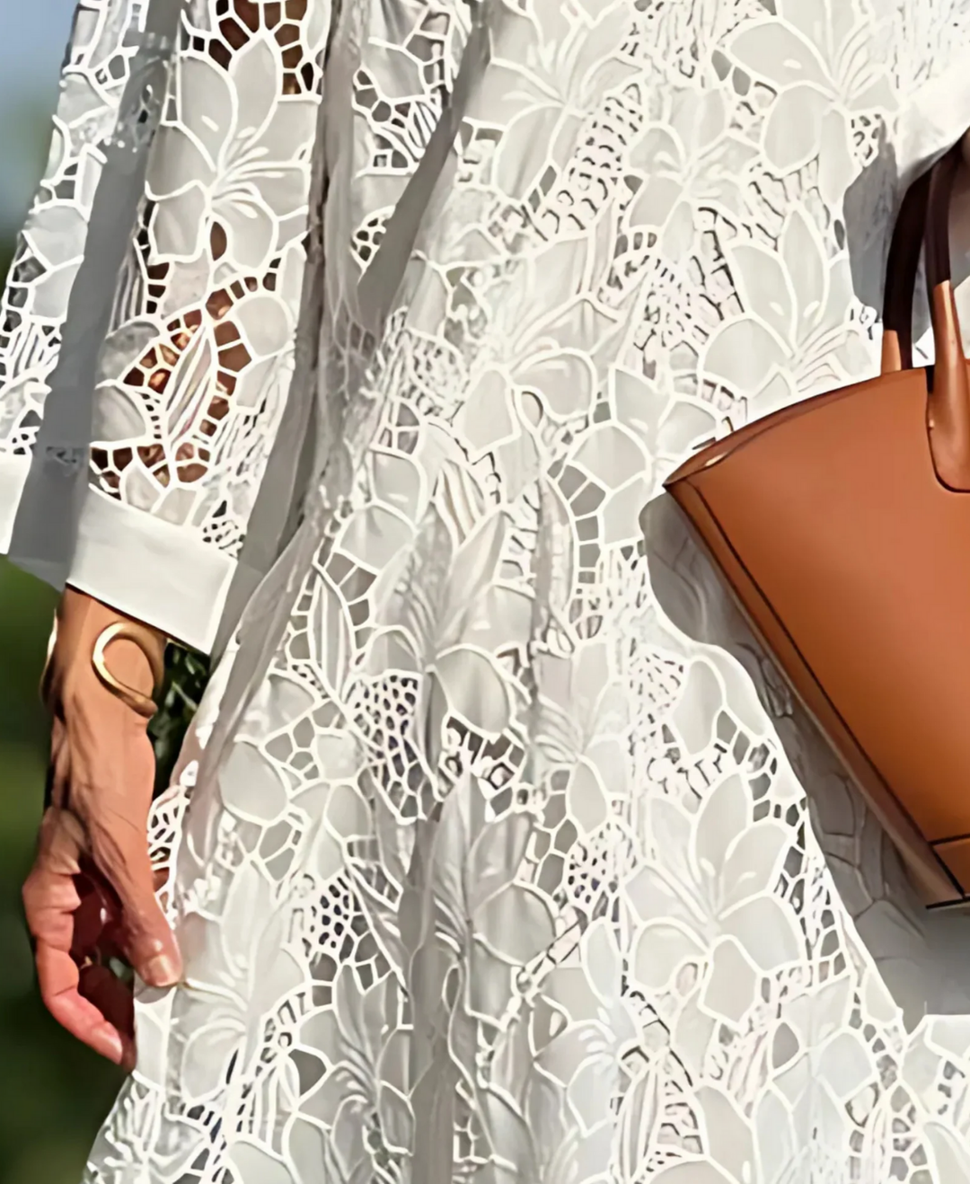 Dahlia | Women's Plus Size White Summer Dress 5