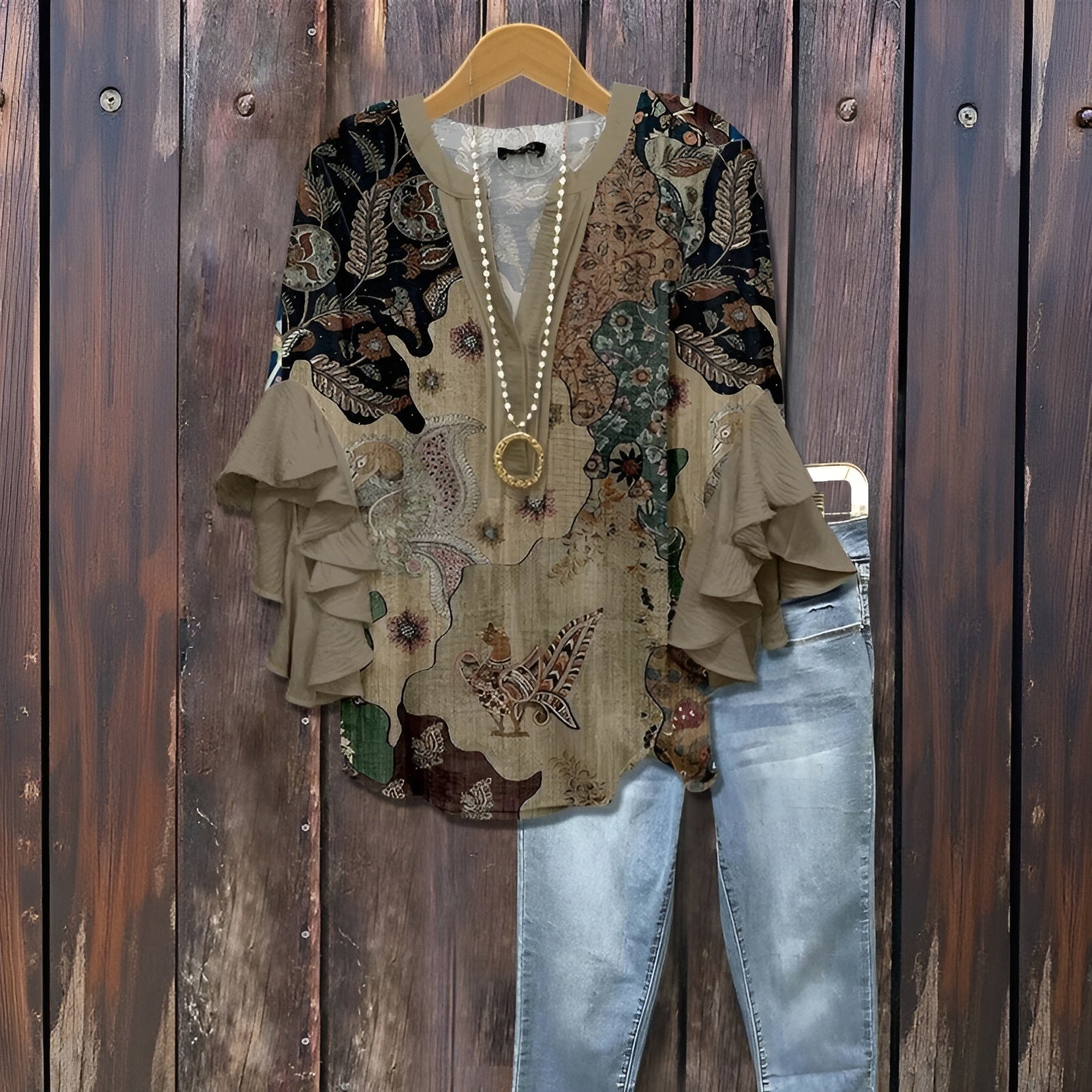 Brown-green multicolor