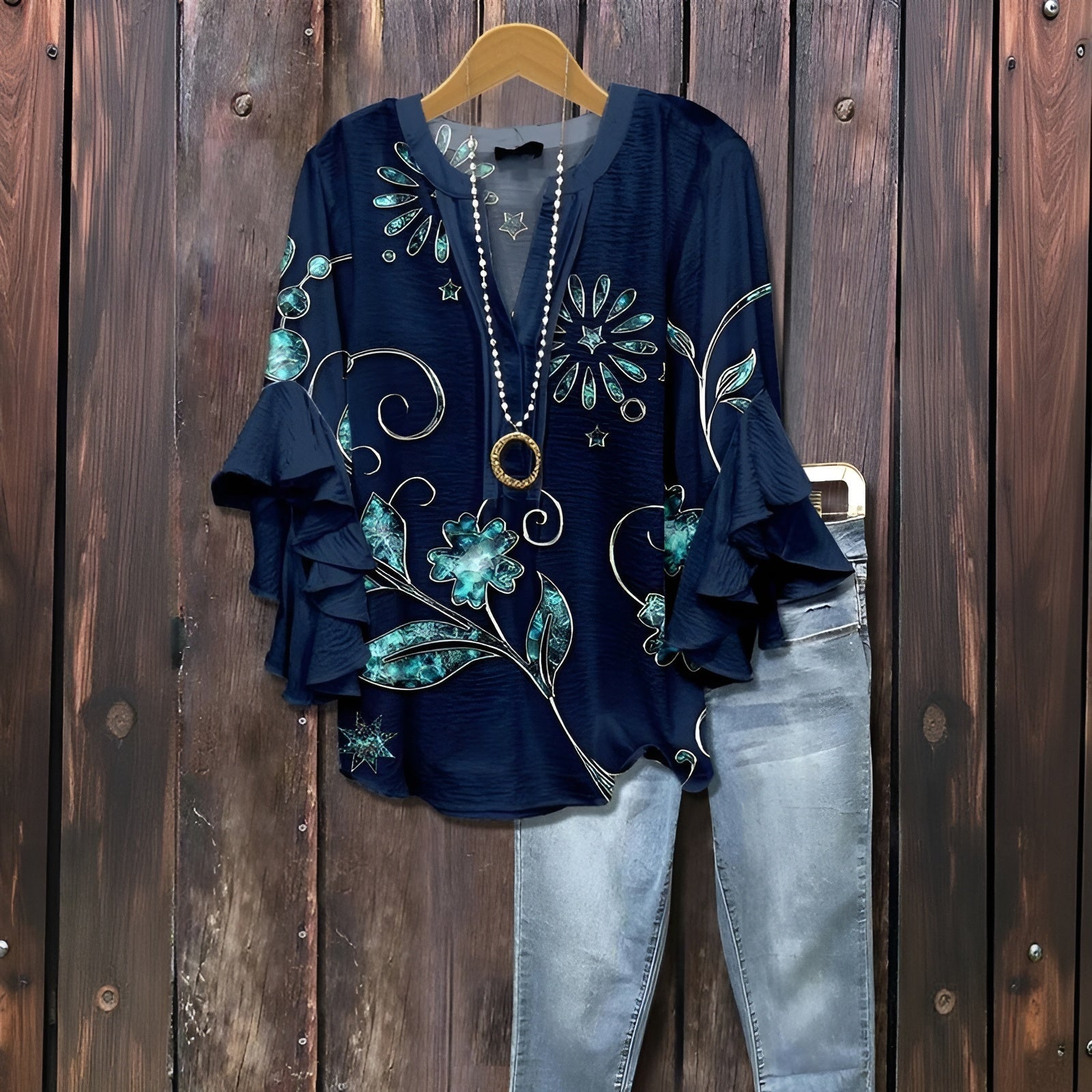 Navy blue flowers