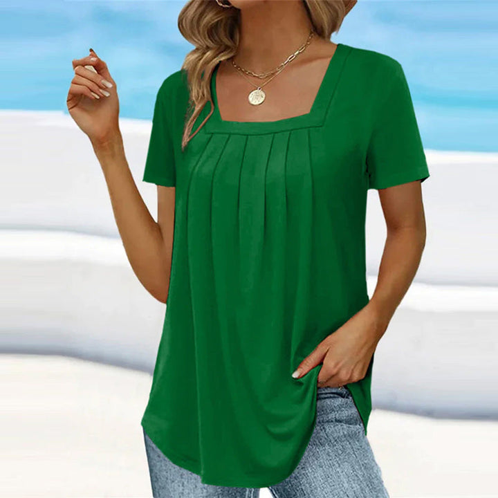 Elizabeth | White Pleated Blouse for Women 1