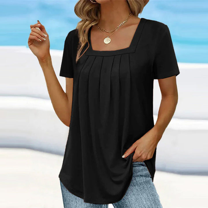 Elizabeth | White Pleated Blouse for Women 2
