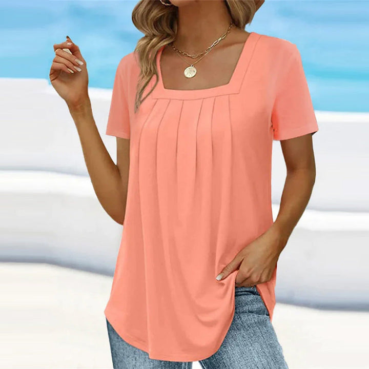 Elizabeth | White Pleated Blouse for Women 3