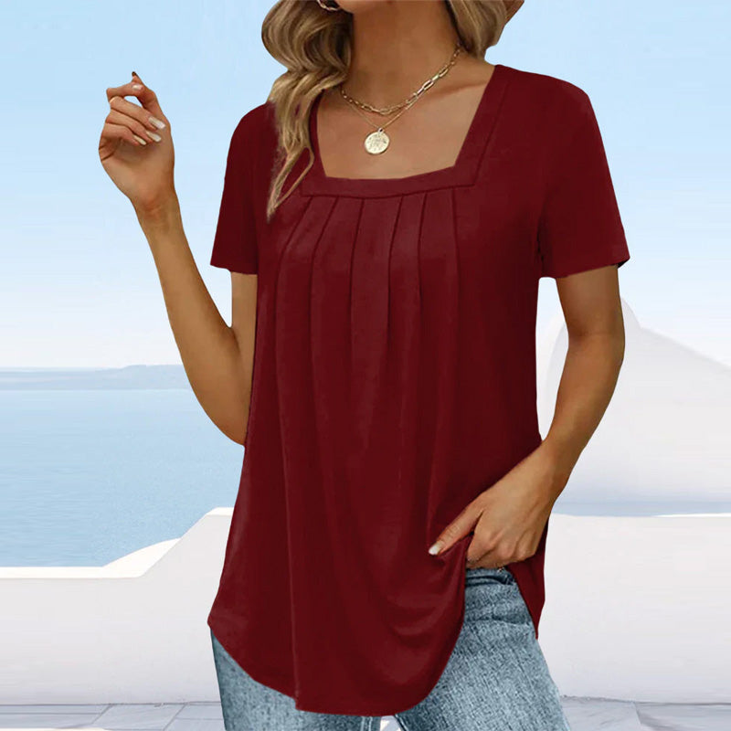 Elizabeth | White Pleated Blouse for Women 5
