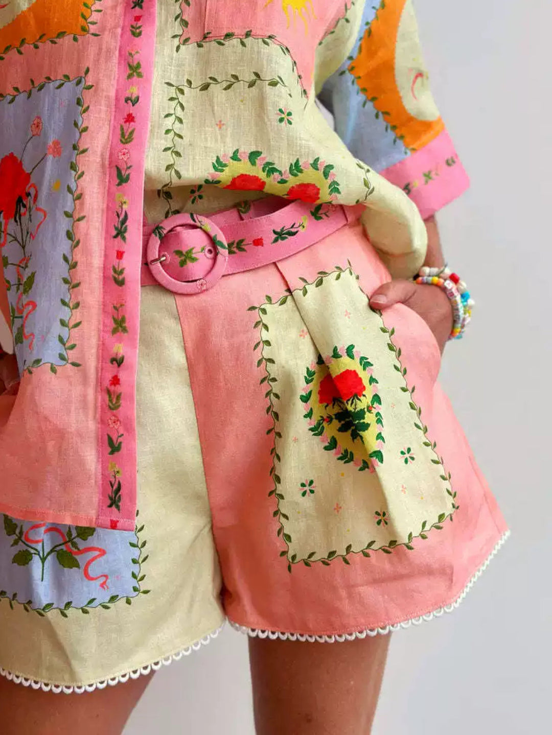 Emma | Women's Co Ord Set - Sunlit Garden Two Piece 1
