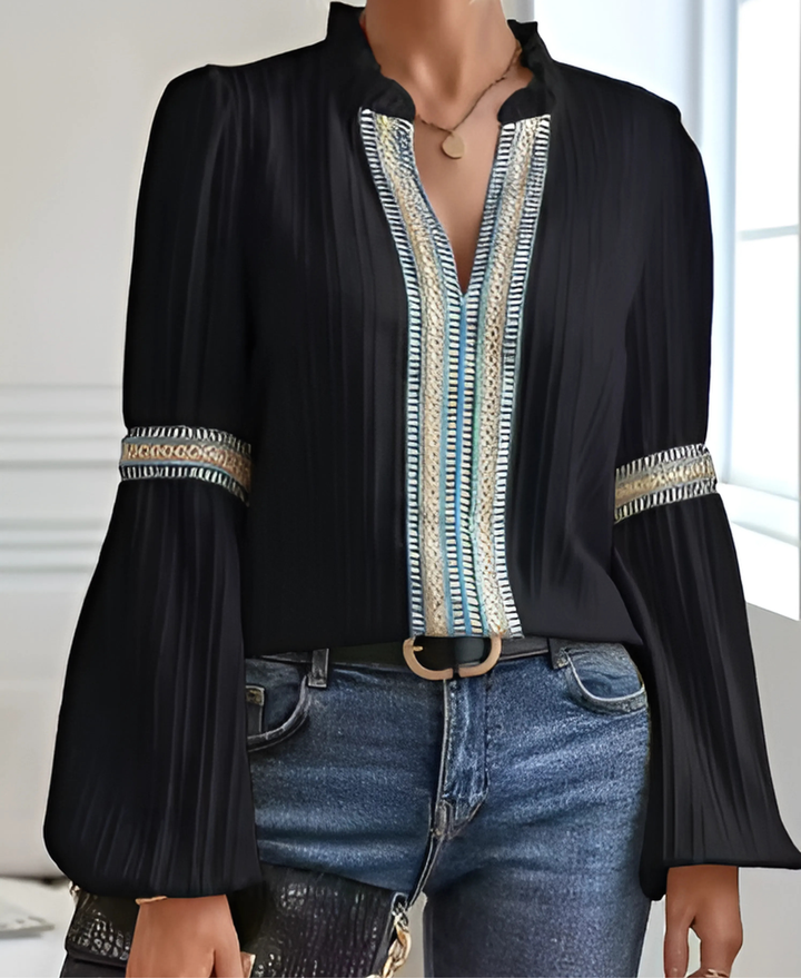 Emma | Women's Vintage V-Neck Blouse 5