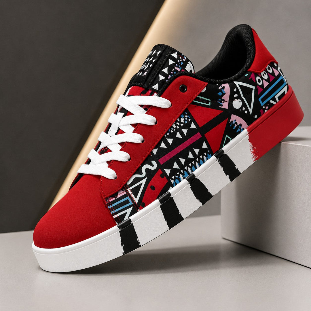 GRAFFITI PRINT SKATE SHOES