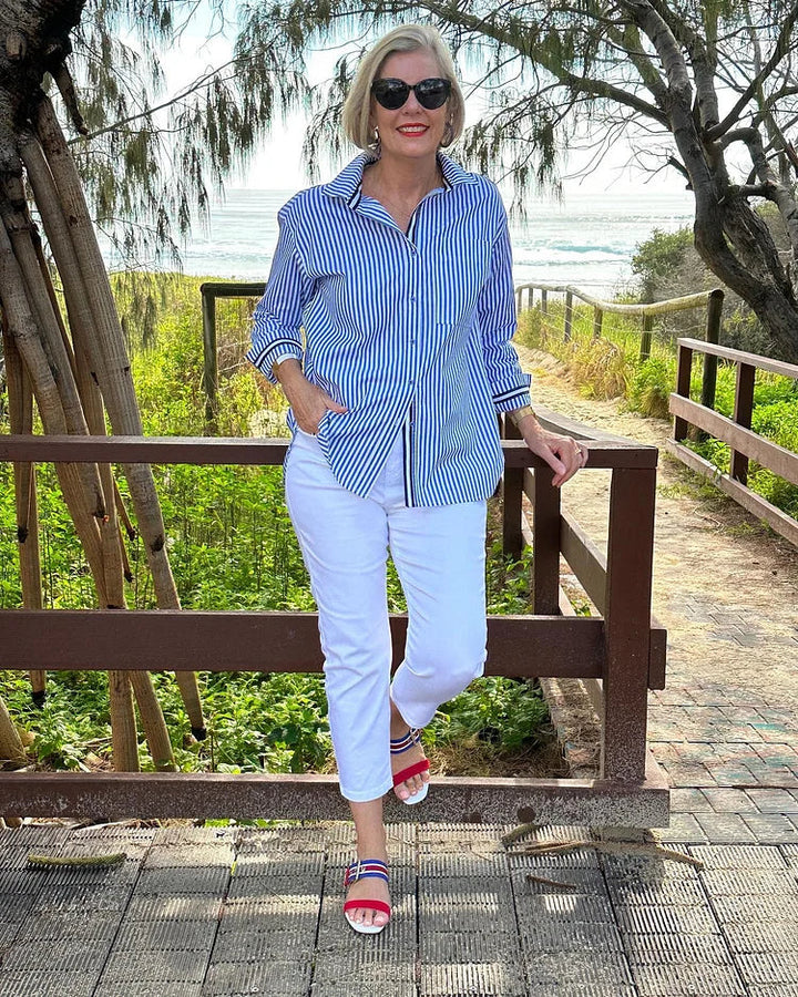 Ginney | Women's Striped Blouse 1
