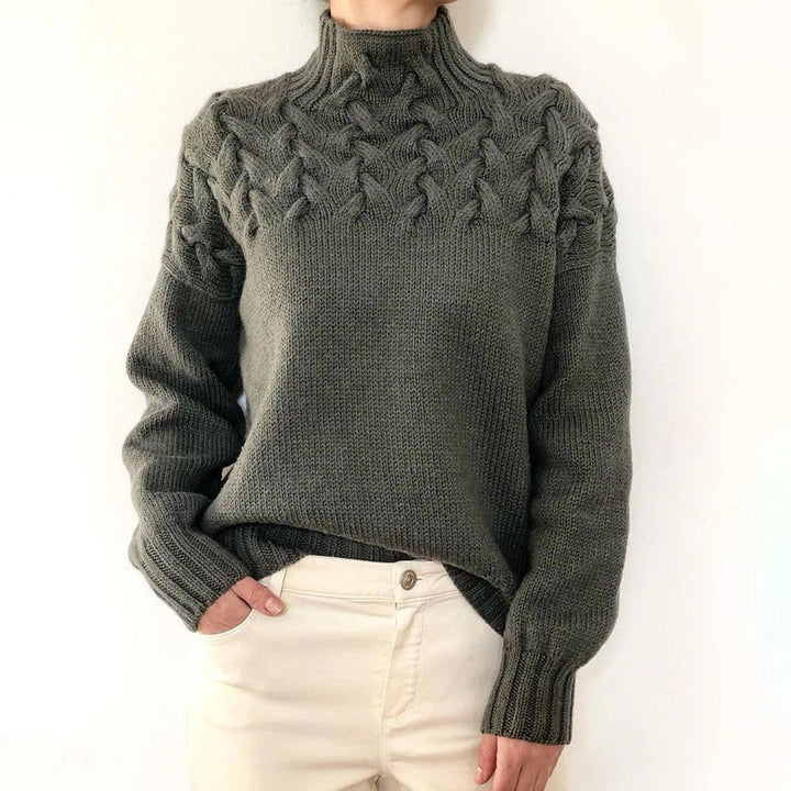 Mella - Cozy Turtleneck Knit Sweater