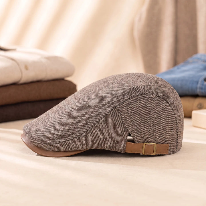 HERRINGBONE FLAT CAP