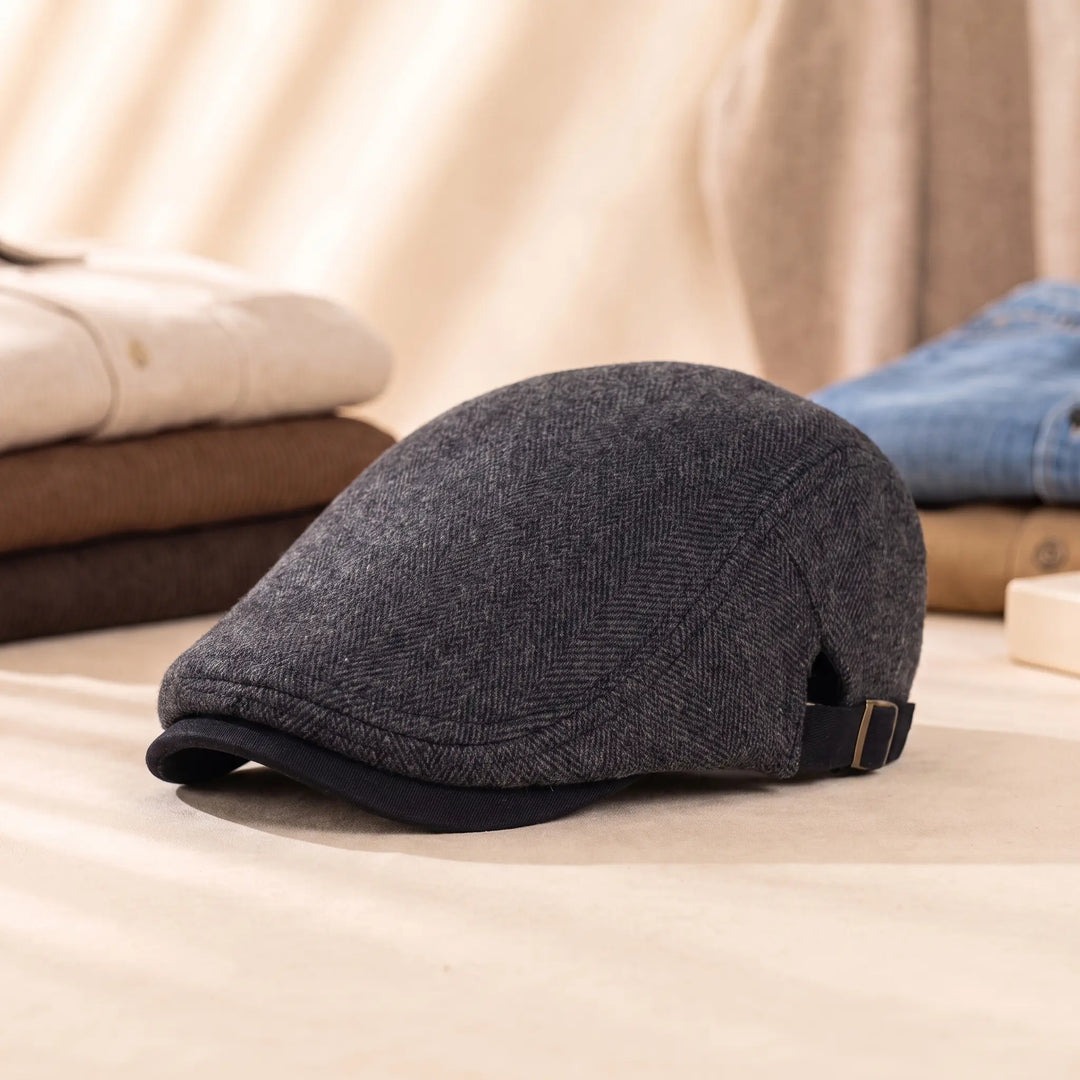 HERRINGBONE FLAT CAP