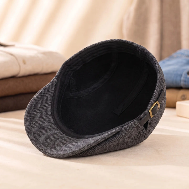 HERRINGBONE FLAT CAP
